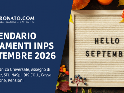 Calendario INPS Pagamenti Settembre 2026
