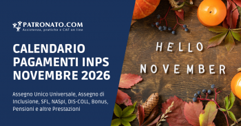 Calendario INPS Pagamenti Novembre 2026